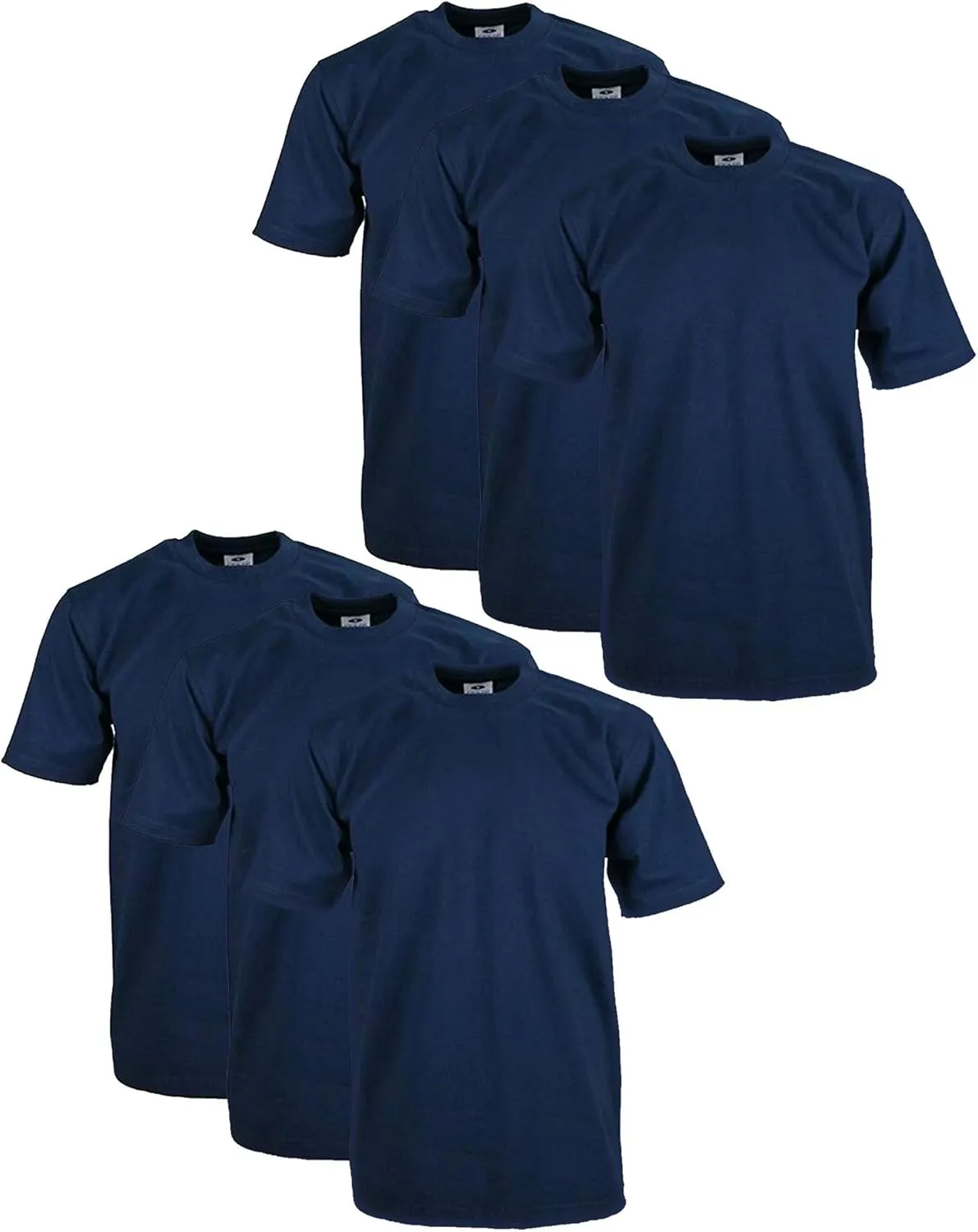 Pro Club Men's 6-Pack Heavyweight Cotton Short Sleeve Crew Neck T-Shirt