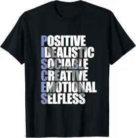 Proud Pisces Zodiac Characteristics Gifts Astrology Sign T-Shirt
