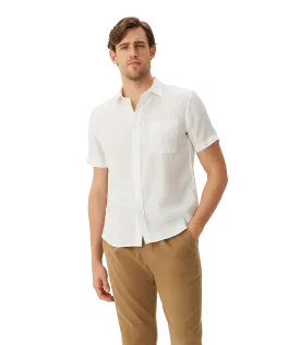 R.M.Williams - Regular Shirt - Linen - Short Sleeve - White
