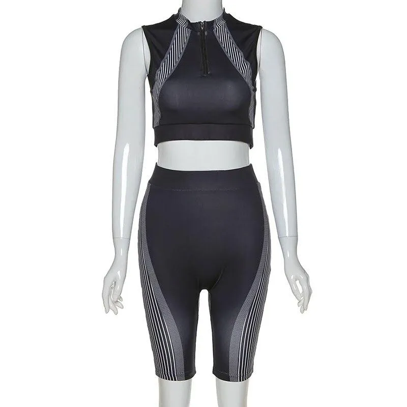 Seamless Patchwork Yoga Set Women Gym Clothes Bra Crop Top And