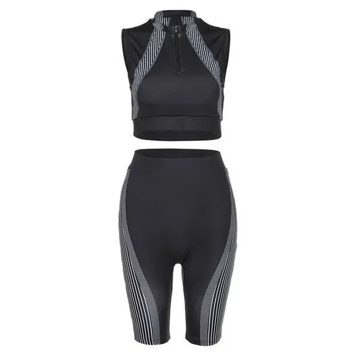Seamless Patchwork Yoga Set Women Gym Clothes Bra Crop Top And