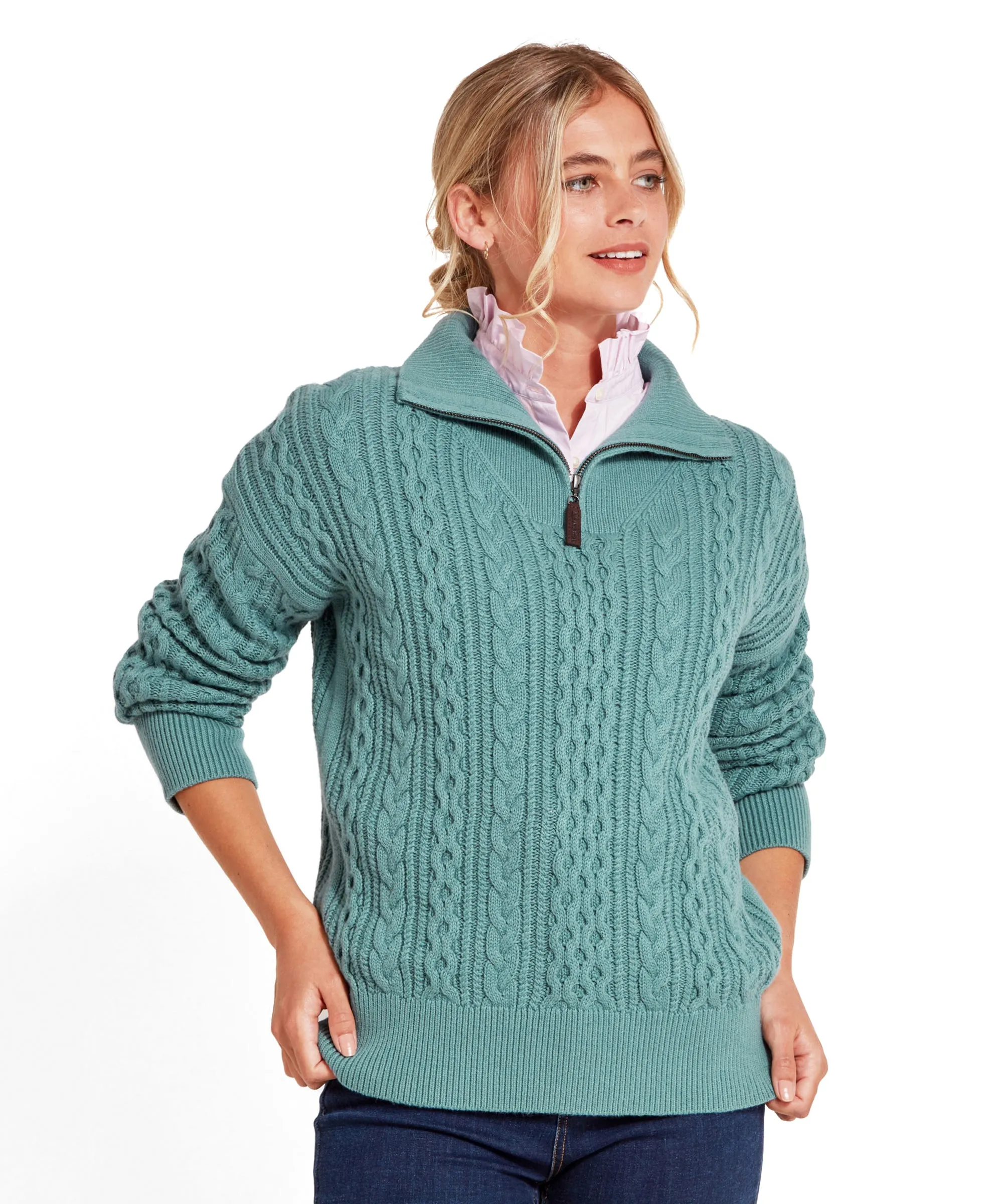 Settle Quarter Zip - Arctic Blue
