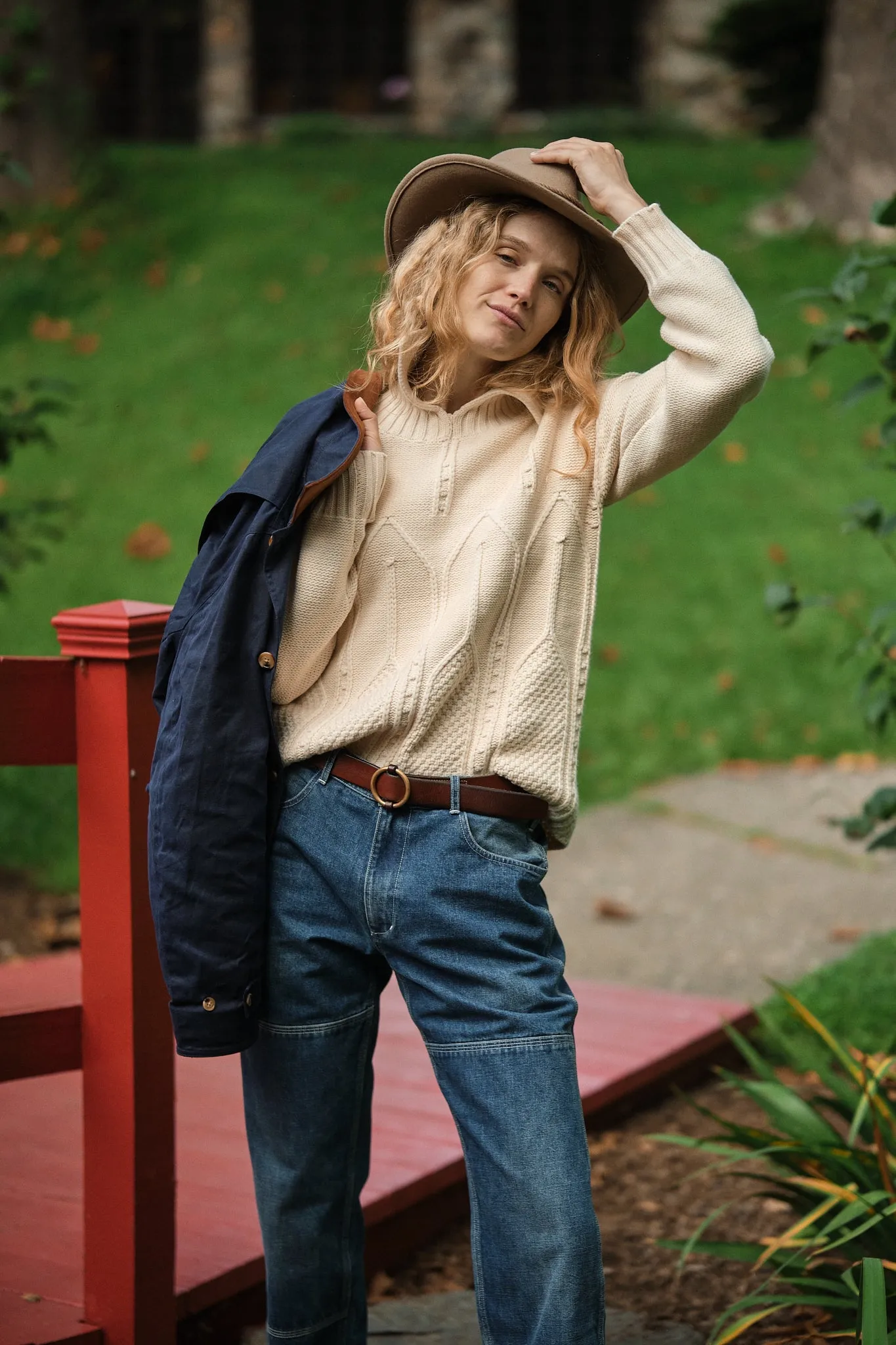 Shoreline Sweater in Egret