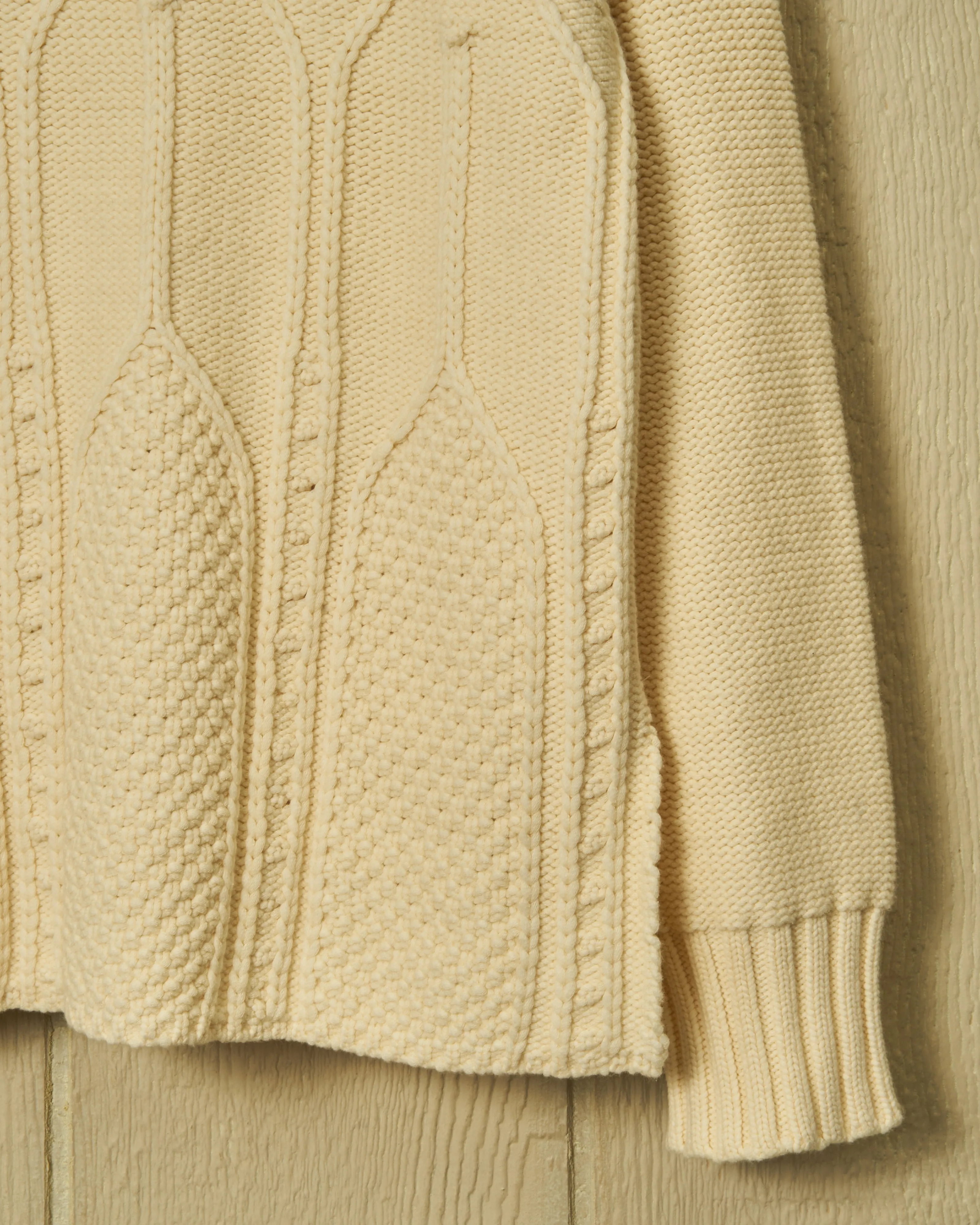 Shoreline Sweater in Egret