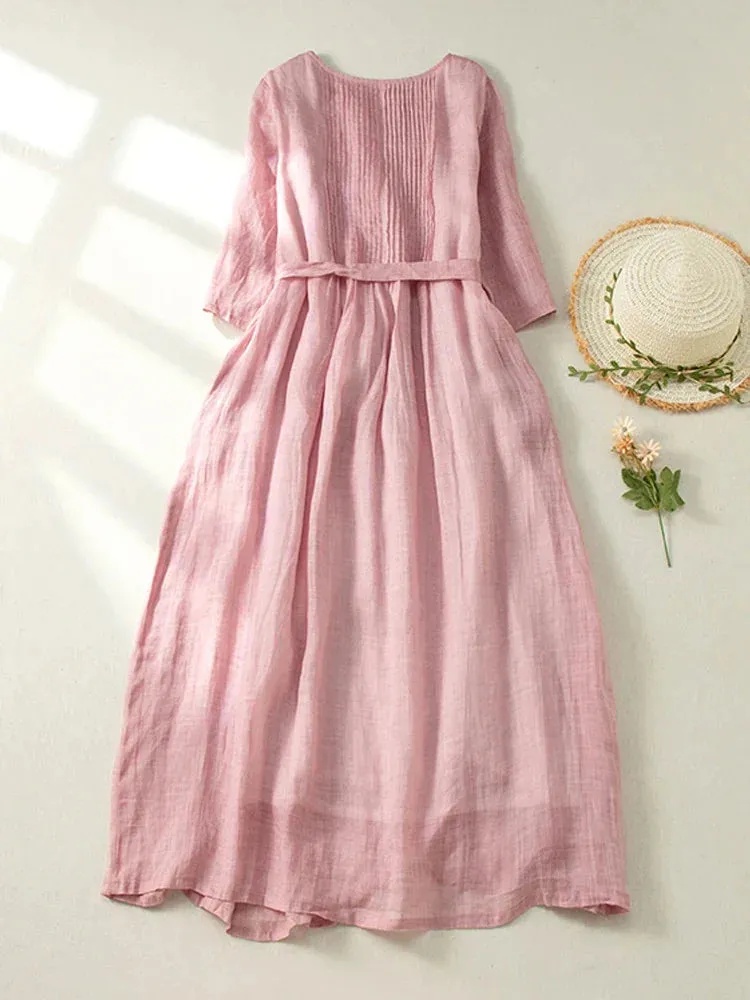 Short Sleeve Dress with Japanese Flair