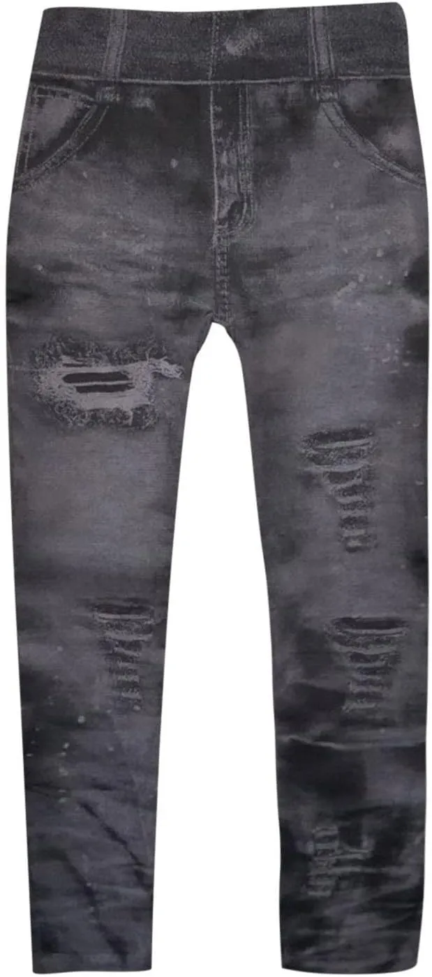 TANGNADE Leggings That Look Like Jeans Plus Size Tummy Control Stretchy High Waisted Yoga Pants Casual Ladies Slim Trousers