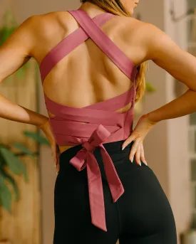 The Larisa Strap Bra Top in Pink