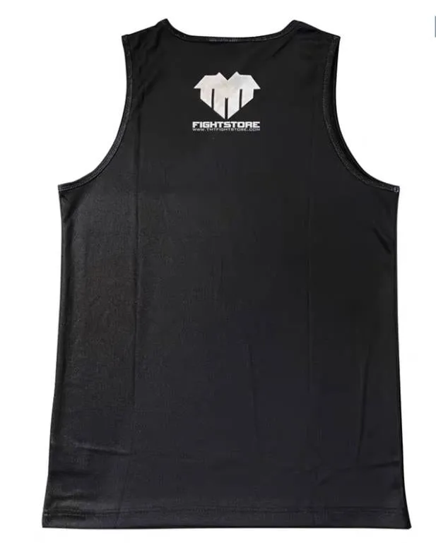 Tiger 1stDry Muay Thai Boxing Low-cut Vest Tank Top S-XXL Black