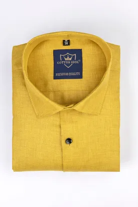 Toweling linen yellow colour