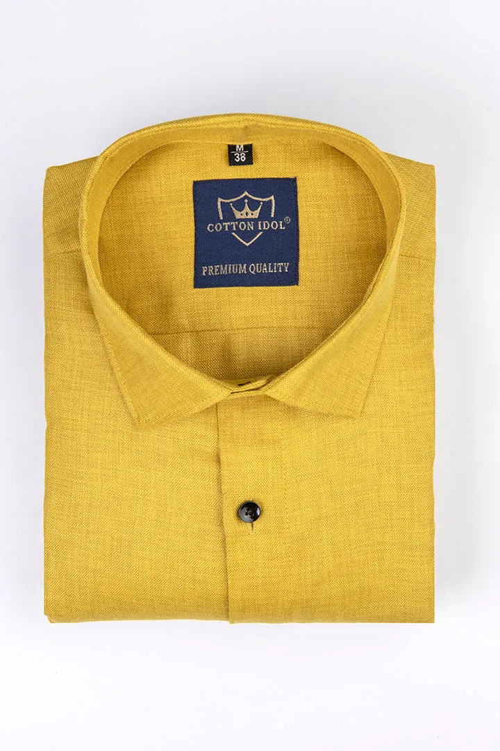 Toweling linen yellow colour
