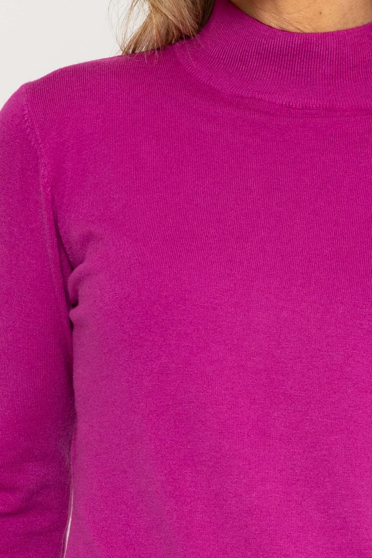 Turtleneck Knit in Magenta