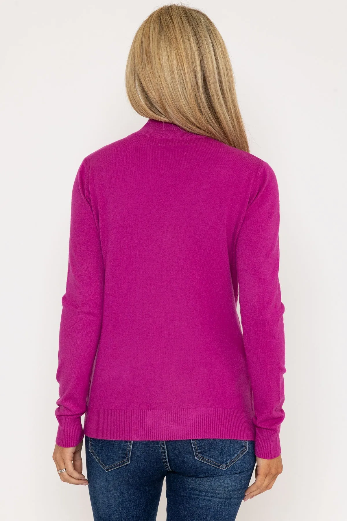Turtleneck Knit in Magenta