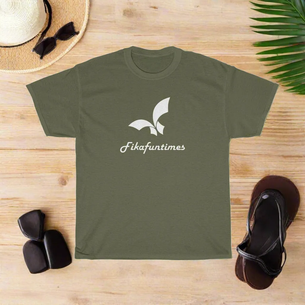 Unisex Fikafuntimes Logo Print 100% Cotton Round Neck T-Shirt