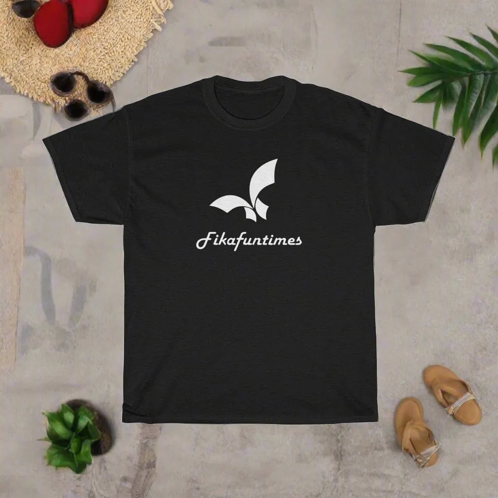 Unisex Fikafuntimes Logo Print 100% Cotton Round Neck T-Shirt