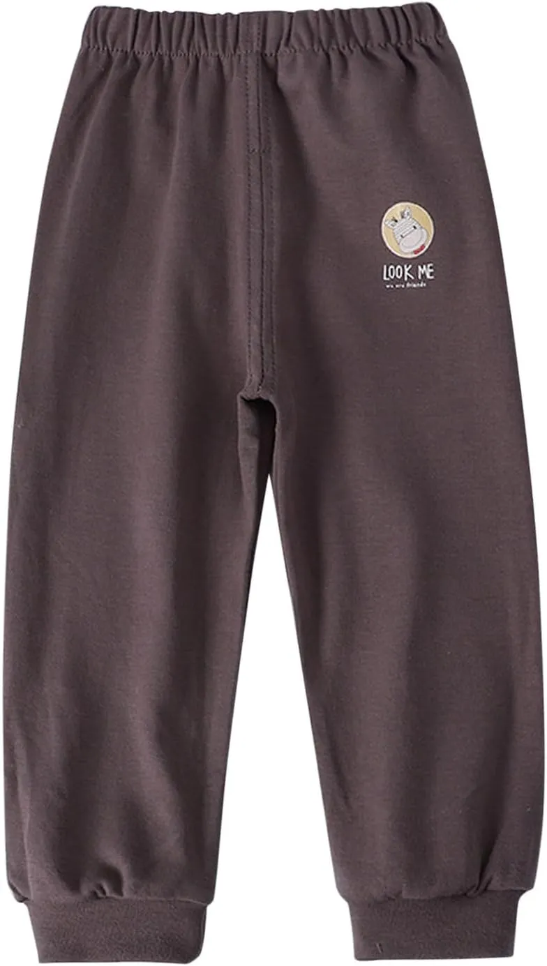 Unisex Kids Baggy Sweatpants Teen Youth Pull on Cartoon Pattern Cotton Jogger Sweats Long Pants Summer Casual Trousers