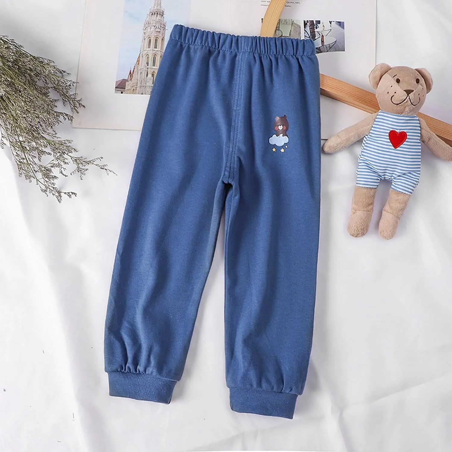 Unisex Kids Baggy Sweatpants Teen Youth Pull on Cartoon Pattern Cotton Jogger Sweats Long Pants Summer Casual Trousers