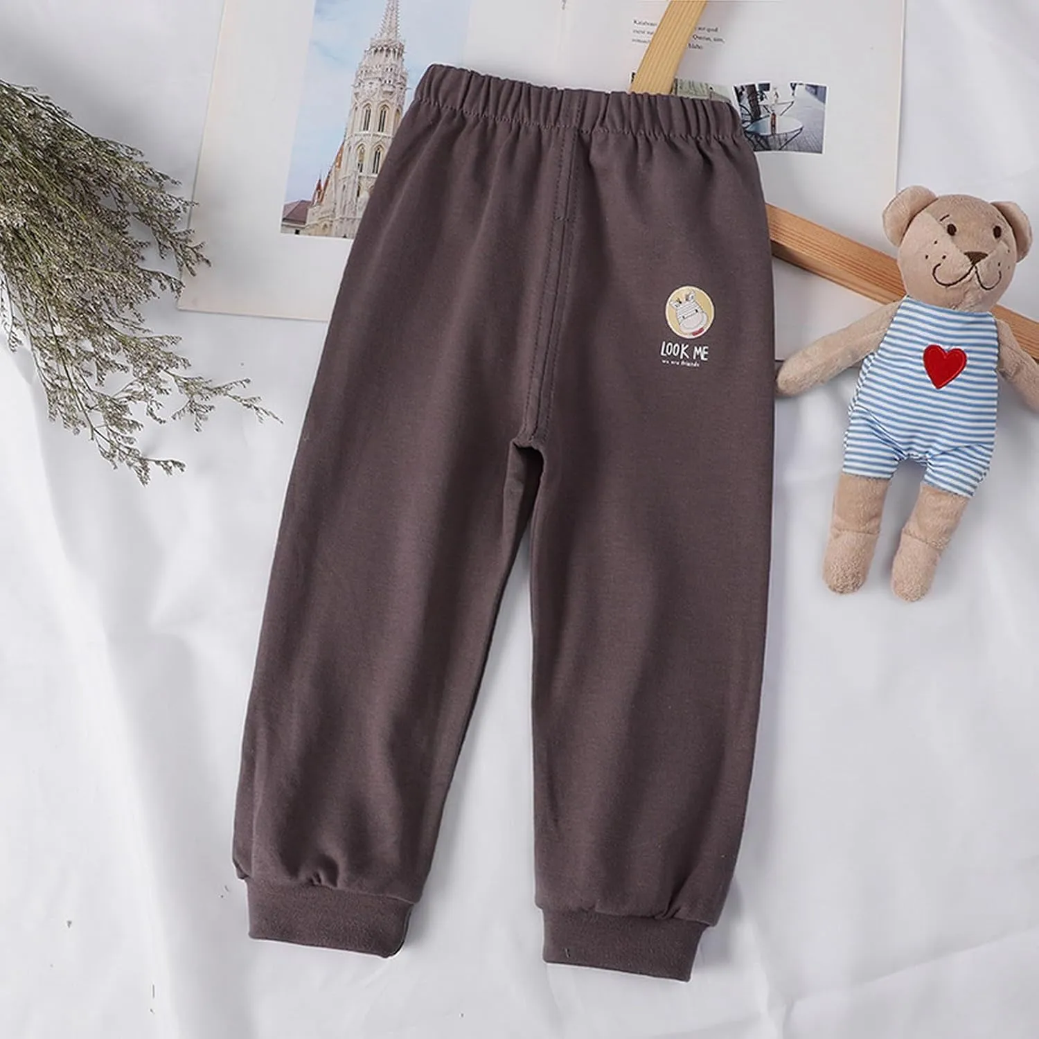 Unisex Kids Baggy Sweatpants Teen Youth Pull on Cartoon Pattern Cotton Jogger Sweats Long Pants Summer Casual Trousers