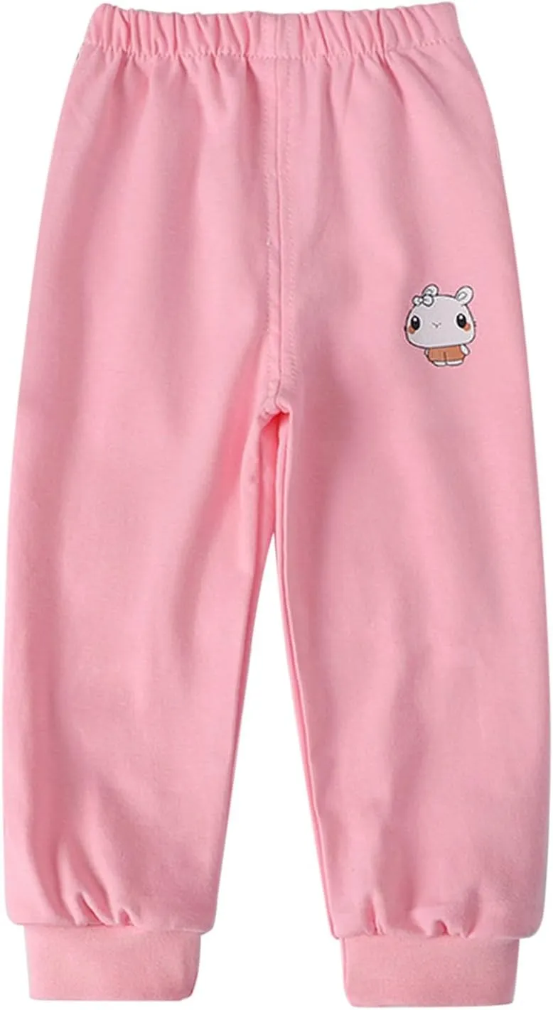 Unisex Kids Baggy Sweatpants Teen Youth Pull on Cartoon Pattern Cotton Jogger Sweats Long Pants Summer Casual Trousers