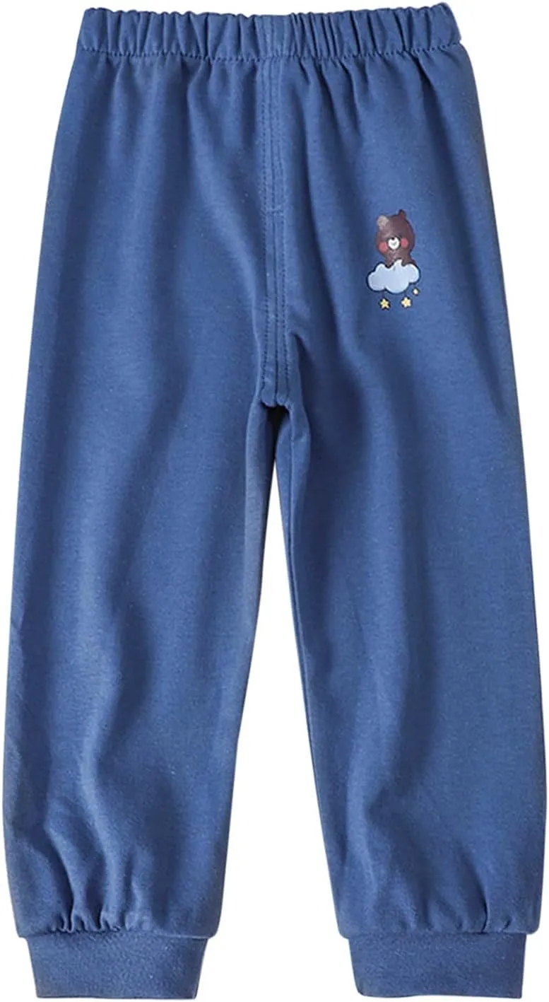 Unisex Kids Baggy Sweatpants Teen Youth Pull on Cartoon Pattern Cotton Jogger Sweats Long Pants Summer Casual Trousers