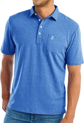 V VALANCH Mens Golf Polo Shirt Short Sleeve Performance Moisture-Wicking Cationic Shirt Casual Sports Tennis Shirt