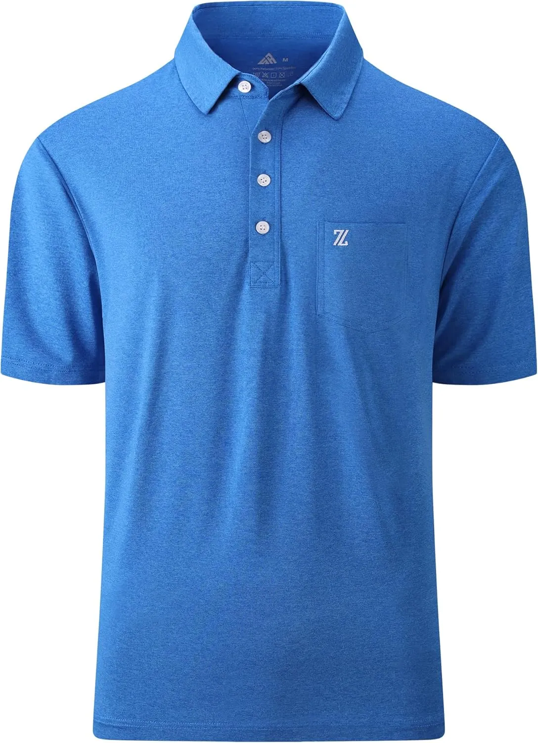 V VALANCH Mens Golf Polo Shirt Short Sleeve Performance Moisture-Wicking Cationic Shirt Casual Sports Tennis Shirt
