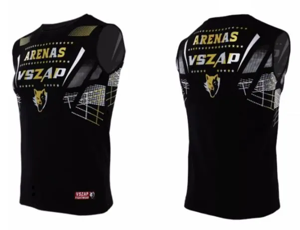 Vszap Arenas VTT016 Muay Thai Boxing Vest Tank Top S-4XL Black