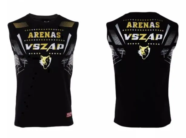 Vszap Arenas VTT016 Muay Thai Boxing Vest Tank Top S-4XL Black