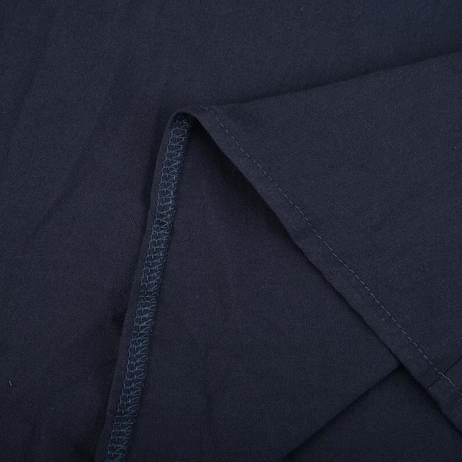 Women Summer Cotton Linen Dresses Wrap V Neck Tie Waist Half Sleeve Casual Elegant Formal Work Shirt Dress with Pocket