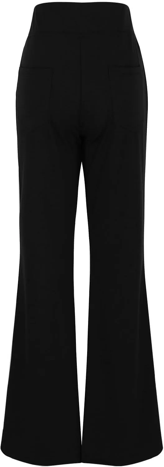 Womens Dress Pants High Wasited Bootcut Office Work Pants Soft Stretchy Trouser Style Yoga Pants with Pockets Slacks
