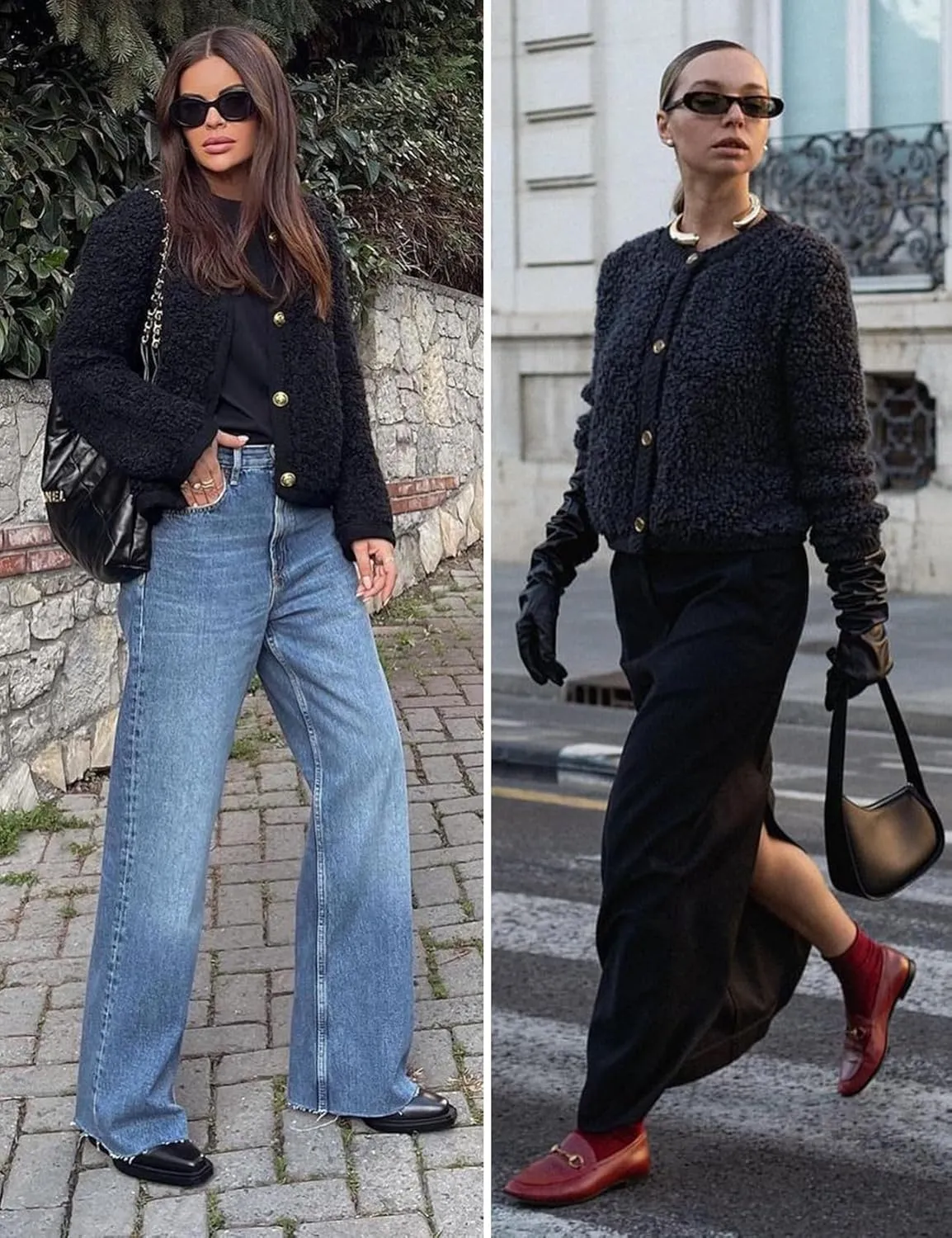 Yimoon Women's Fuzzy Knit Cardigan Button Down Long Sleeve Fluffy Sweater Top 2024 Fall Winter Vintage Knitwear Jacket